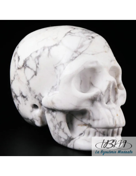 Crâne en Howlite de 5 cm de La Bijouterie Minérale