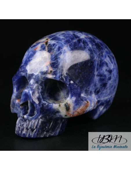 Crâne en Sodalite massif de 5 cm par La Bijouterie Minérale Crâne en Sodalite massif de 5 cm par La Bijouterie Minérale