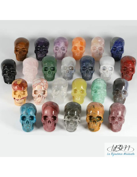 Crânes en pierres massives de 5 cm par La Bijouterie Minérale Crânes en pierres massives de 5 cm par La Bijouterie Minérale