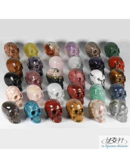 Crânes en pierres massives de 5 cm par La Bijouterie Minérale Crânes en pierres massives de 5 cm par La Bijouterie Minérale
