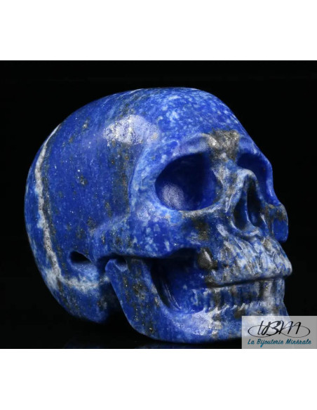 Crâne en Lapis Lazuli massif d'environ 5 cm de La Bijouterie Minérale