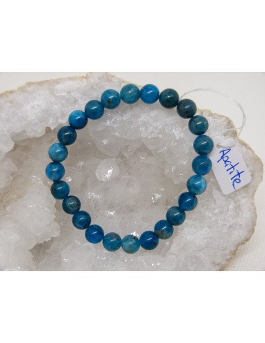 Bracelet en perle d'apatite naturelle • La Bijouterie Minérale