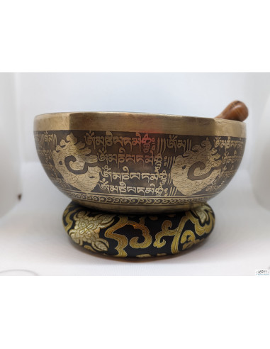 Bol tibétain gravé - Note Si - 5 métaux - de La Bijouterie Minérale