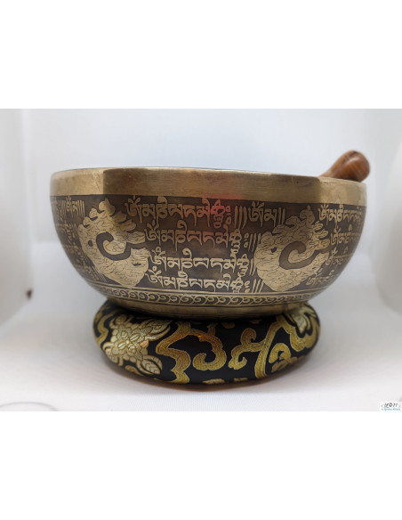 Bol tibétain gravé - Note Si - 5 métaux - de La Bijouterie Minérale
