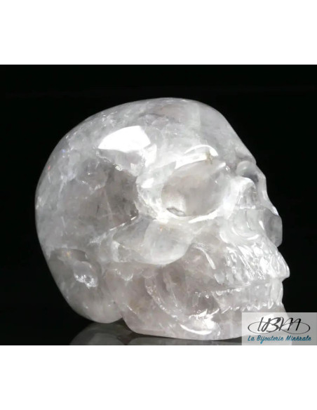 Crâne en Cristal de roche (Quartz Cristal) massif de 5 cm par La Bijouterie Minérale