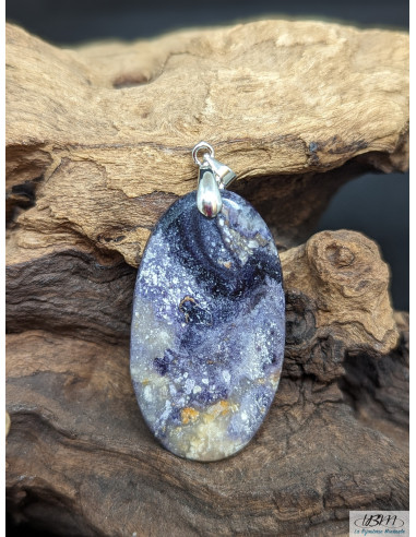 Pendentif de Jaspe Tiffany de 41.5 x 23 mm de La Bijouterie Minérale