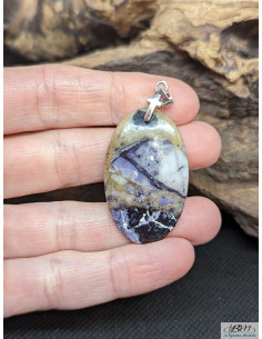 Pendentif de Jaspe Tiffany de 36 * 22.2 mm de La Bijouterie Minérale 2