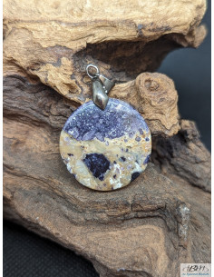Pendentif de Jaspe Tiffany rond de diamètre 26.9 mm de La Bijouterie Minérale