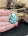 Pendentif de Calcédoine Saturne de 27.9 * 20.3 mm de La Bijouterie Minérale