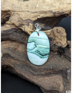 Pendentif de Calcédoine Saturne de 32.9 * 21.1 mm de La Bijouterie Minérale