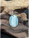 Pendentif de Calcédoine Saturne de 29 * 20.8 mm de La Bijouterie Minérale