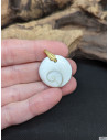 Pendentif d'oeil de Sainte Lucie de diamètre 21 mm de La Bijouterie Minérale