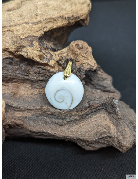 Pendentif d'oeil de Sainte Lucie de diamètre 21 mm de La Bijouterie Minérale