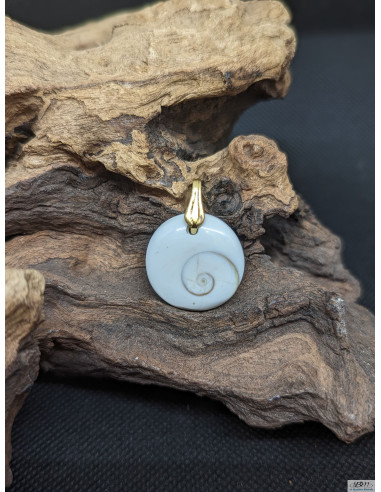 Pendentif d'oeil de Sainte Lucie de diamètre 21 mm de La Bijouterie Minérale