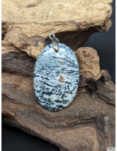 Pendentif d' Hornblende de 38.3 * 26.1 mm de La Bijouterie Minérale