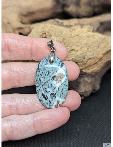 Pendentif d' Hornblende de 32.5 * 20.5 mm de La Bijouterie Minérale