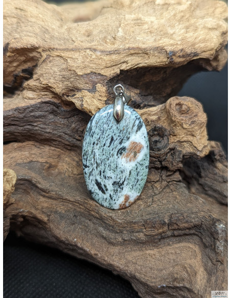 Pendentif d' Hornblende de 32.5 * 20.5 mm de La Bijouterie Minérale