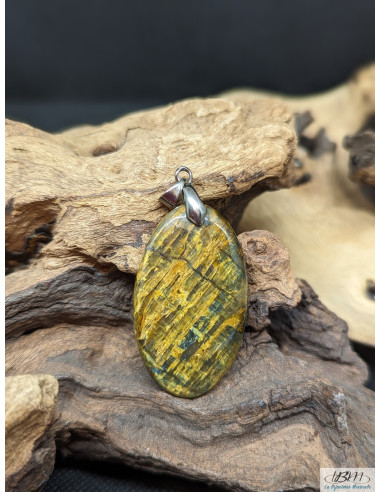 Pendentif cabochon de Mellite naturelle de 43.8 x 25.7 mm de La Bijouterie Minérale