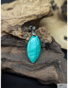 Pendentif cabochon de Malachite naturelle de 32.1 * 15.5 mm de La Bijouterie Minérale