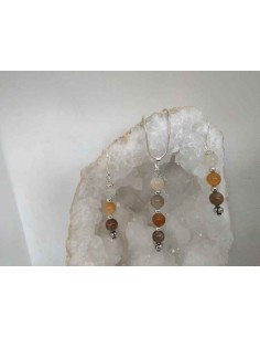 Pendentif et boucles d'oreille pierre de lune 2