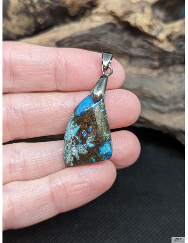 Pendentif en Azurite de 23.9 * 16.5 mm de La Bijouterie Minérale