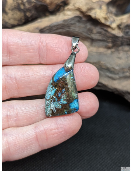Pendentif en Azurite de 23.9 * 16.5 mm de La Bijouterie Minérale