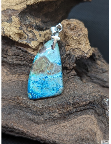 Pendentif en Azurite de 25.6 * 16.8 mm de La Bijouterie Minérale