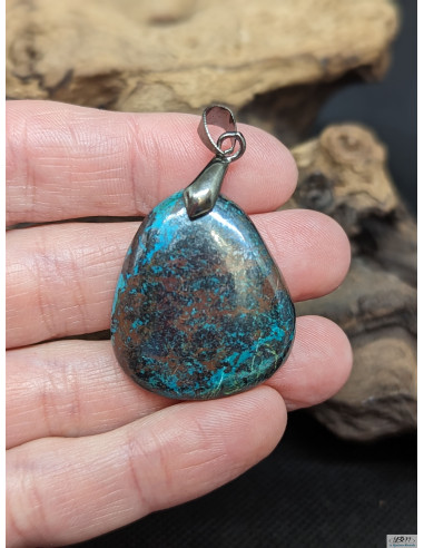 Pendentif en Azurite de 29.6 * 26.1 mm de La Bijouterie Minérale