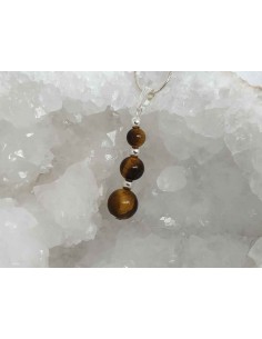Pendentif oeil de tigre 3 perles