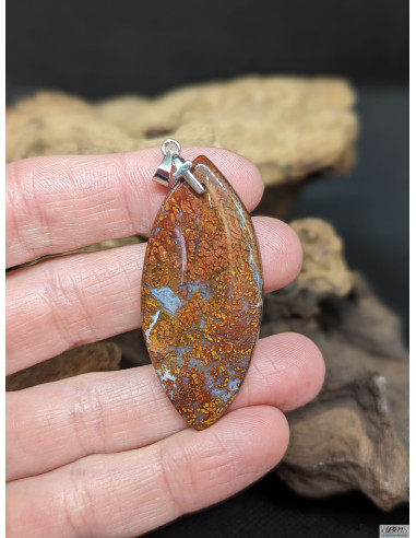 Pendentif d'Agate Couture de 46.4 * 21.1 mm par La Bijouterie Minérale