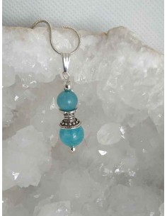 Pendentif apatite 2 perles