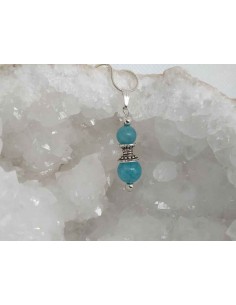 Pendentif apatite 2 perles 2