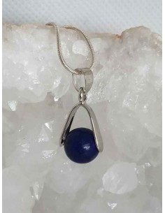 Pendentif lapis lazuli 1 perle de 10 mm