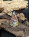 Pendentif d'Agate Plume de 35.3 * 22.5 mm par La Bijouterie Minérale