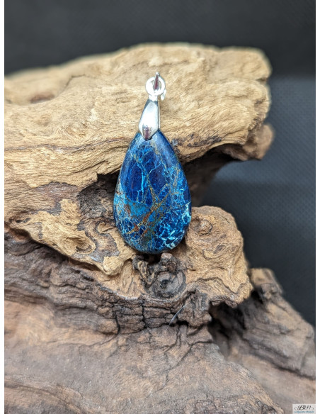 Pendentif cabochon en Shattuckite de 25.8 * 15.1 mm de La Bijouterie Minérale