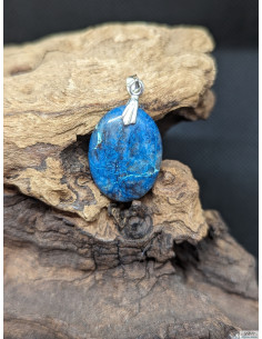 Pendentif cabochon en Shattuckite de 22.1 * 16.6 mm de La Bijouterie Minérale