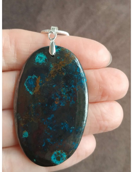 pendentif en azurite • Sister's Gemmes